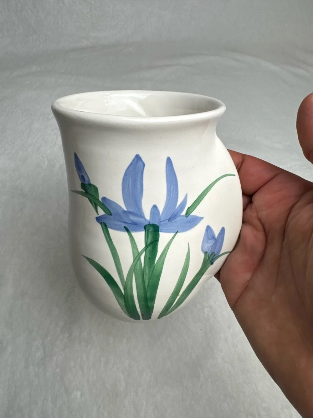 NEHER Studio Pottery Hand Warmer MUG Clay in Motion Right Handed SIGNED 2005